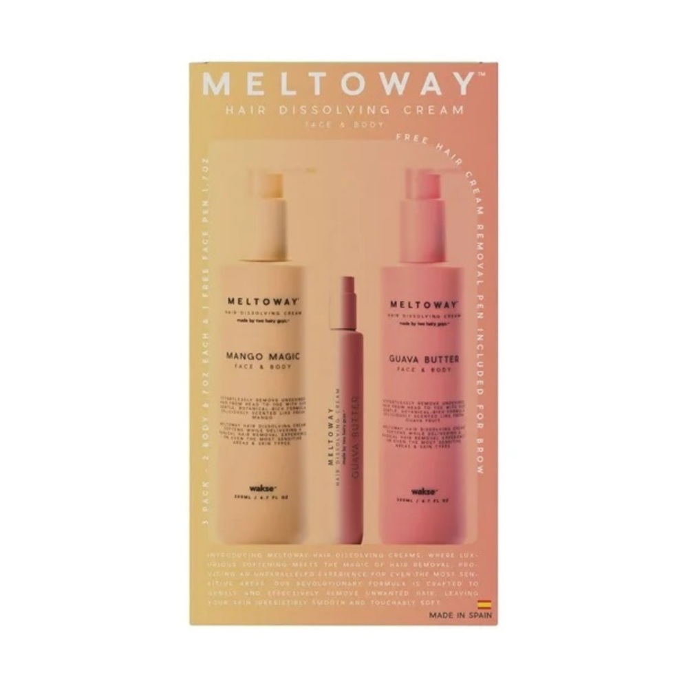 Meltoway Hair Dissolving Cream 3 piece Set - Mango Magic & Guava Butter